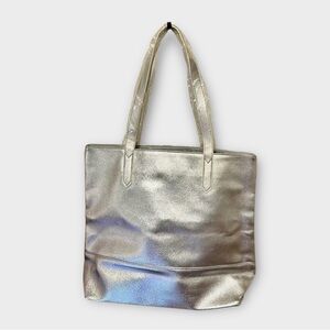 Bloomingdale's Silver Tote Bag nwot